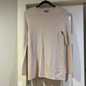 COS Cream Long Sleeve Textured Top